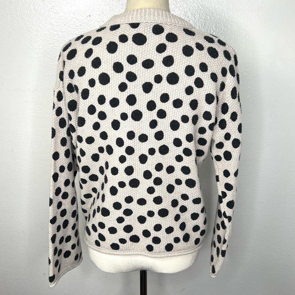 MADEWELL New! Leopard Dot Wool Blend Pullover Sweater Flare Sleeve Size XS NWT - Picture 6 of 14